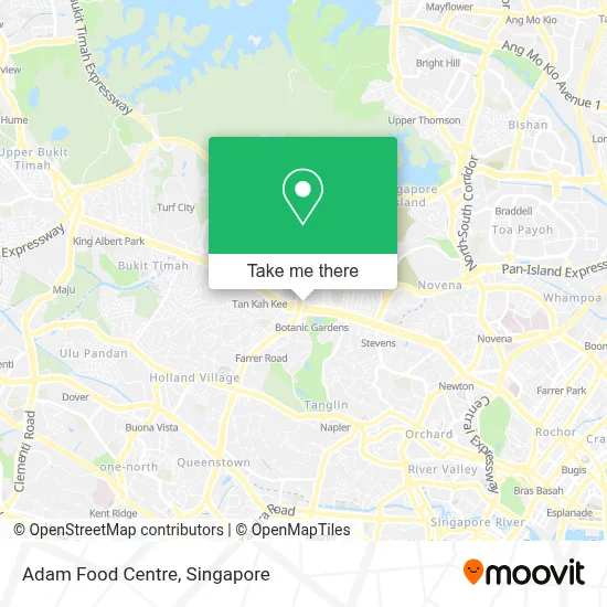How to Get to Adam Food Centre in Singapore by Metro, Bus or MRT & LRT?