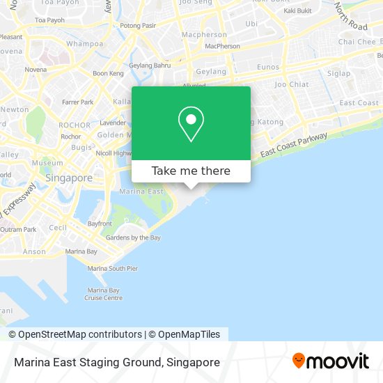 Marina East Staging Ground map
