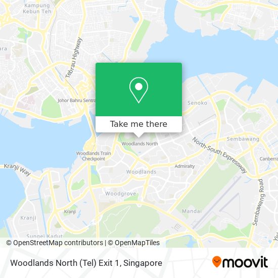 Woodlands North (Tel) Exit 1 map