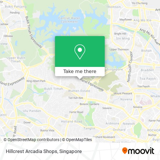 Hillcrest Arcadia Shops map