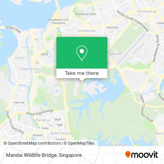 Mandai Wildlife Bridge map