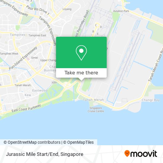 Jurassic Mile Start/End map