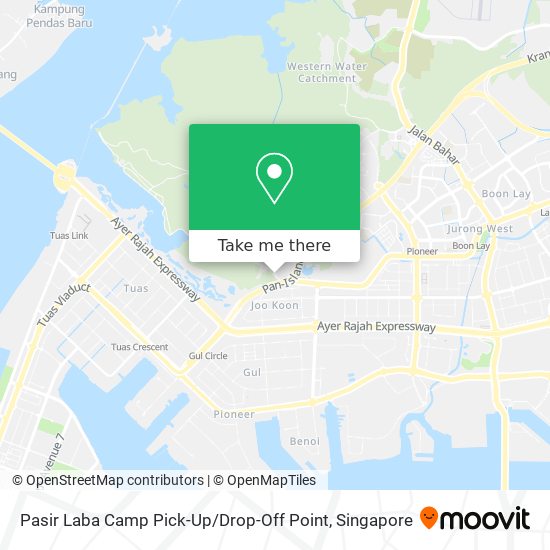 Pasir Laba Camp Pick-Up / Drop-Off Point map