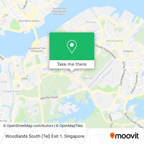 Woodlands South (Tel) Exit 1 map