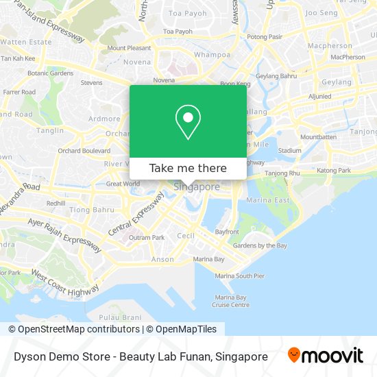 Dyson Demo Store - Beauty Lab Funan map