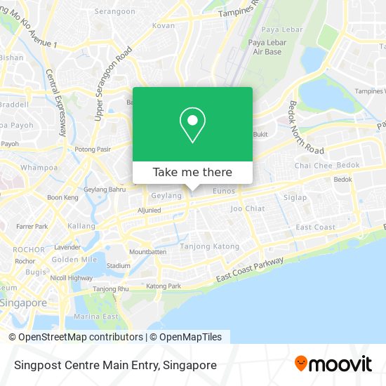 Singpost Centre Main Entry map