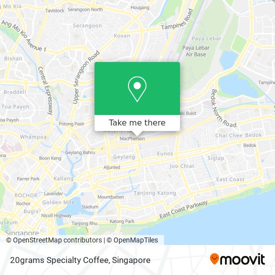 20grams Specialty Coffee map