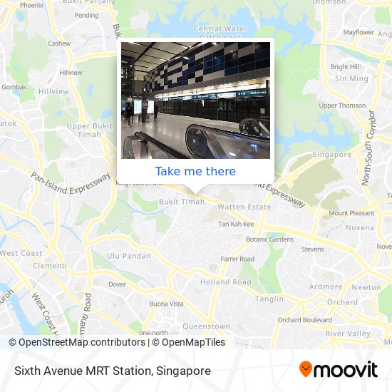 Sixth Avenue MRT Station map
