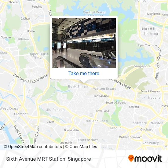 Sixth Avenue MRT Station地图