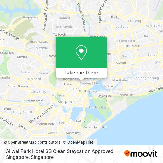 Aliwal Park Hotel SG Clean Staycation Approved Singapore map