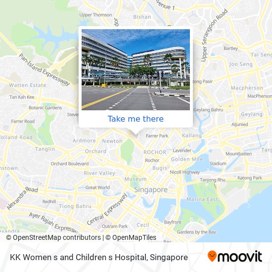 KK Women s and Children s Hospital map
