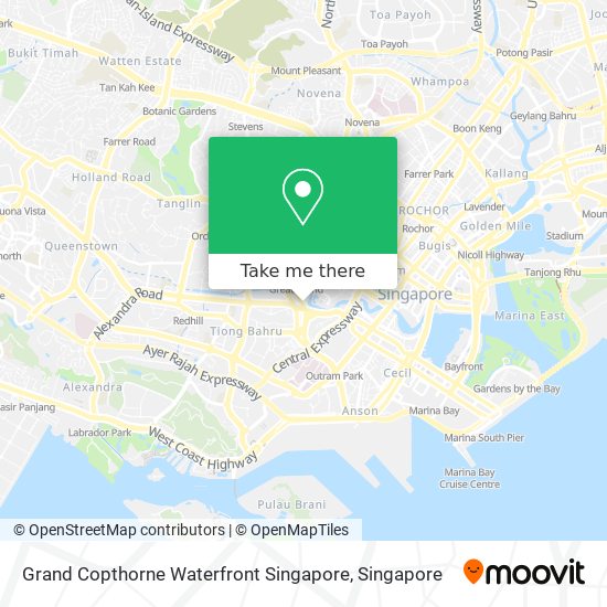 Grand Copthorne Waterfront Singapore map