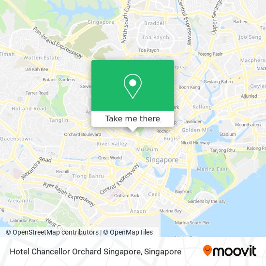 Hotel Chancellor Orchard Singapore map