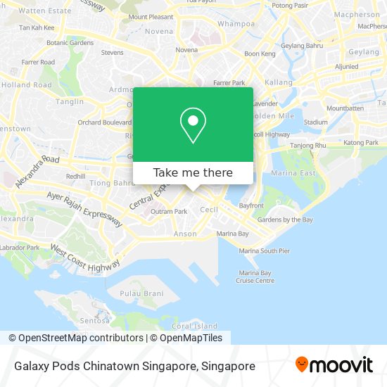 Galaxy Pods Chinatown Singapore map