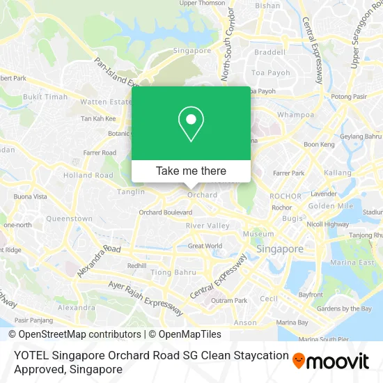 YOTEL Singapore Orchard Road SG Clean Staycation Approved map