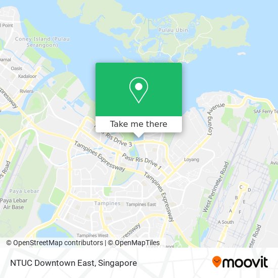 NTUC Downtown East map