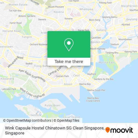 Wink Capsule Hostel Chinatown SG Clean Singapore map