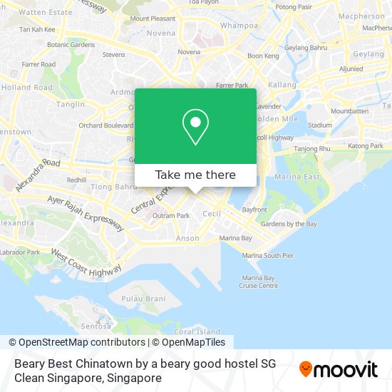 Beary Best Chinatown by a beary good hostel SG Clean Singapore map