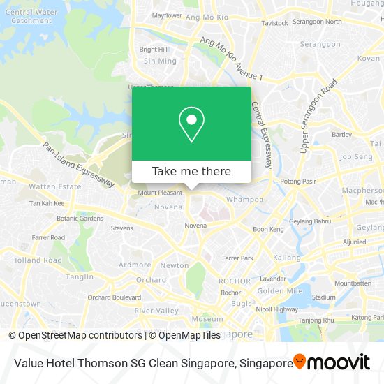 Value Hotel Thomson SG Clean Singapore map