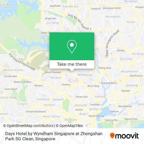 Days Hotel by Wyndham Singapore at Zhongshan Park SG Clean map