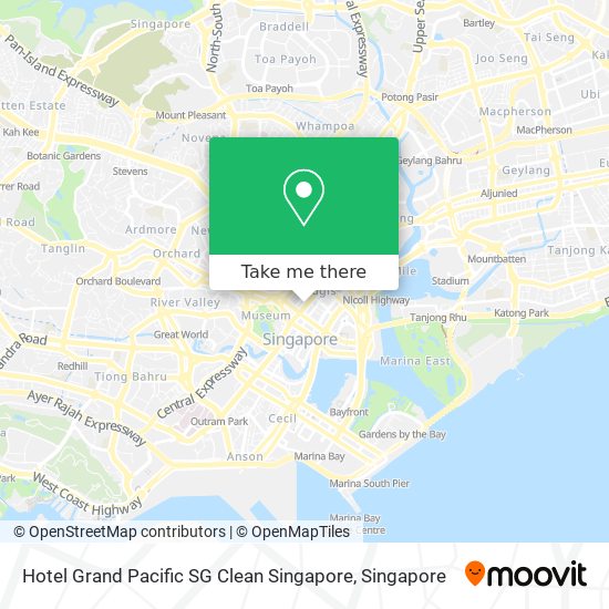Hotel Grand Pacific SG Clean Singapore map