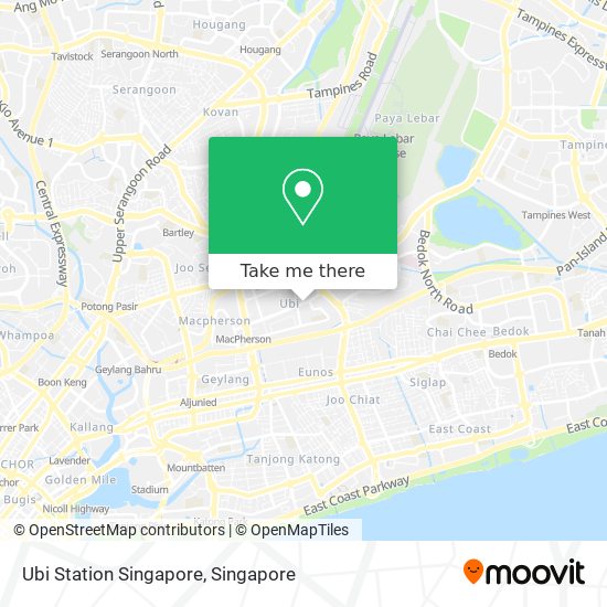 Ubi Station Singapore map
