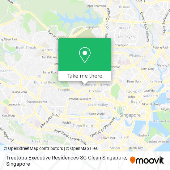 Treetops Executive Residences SG Clean Singapore map