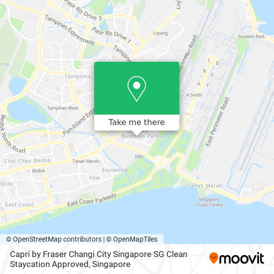 Capri by Fraser Changi City Singapore SG Clean Staycation Approved map