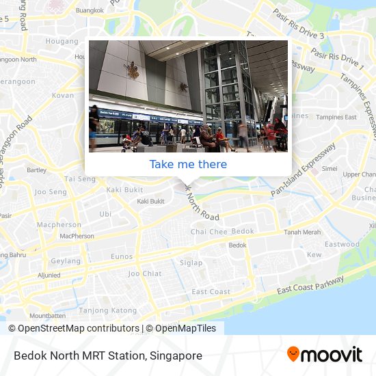 Bedok North MRT Station map