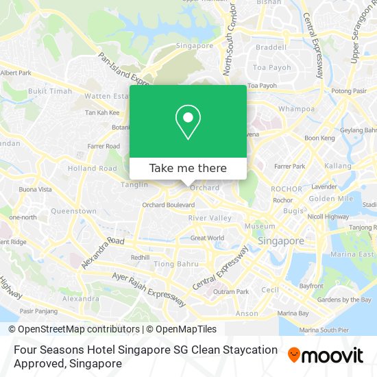 Four Seasons Hotel Singapore SG Clean Staycation Approved map