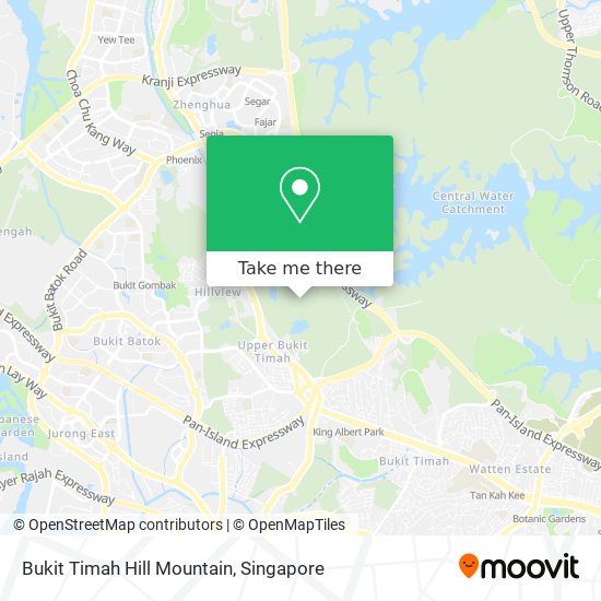 Bukit Timah Hill Mountain map