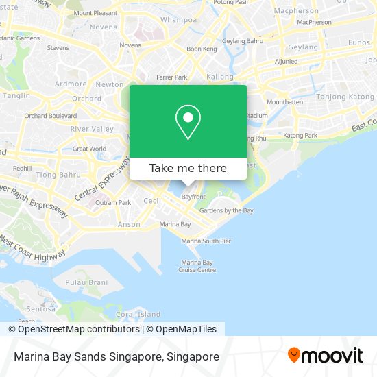 Marina Bay Sands Singapore map