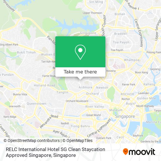 RELC International Hotel SG Clean Staycation Approved Singapore map