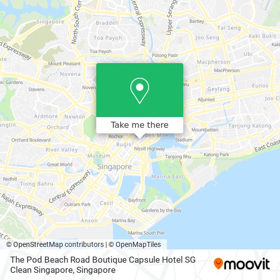 The Pod Beach Road Boutique Capsule Hotel SG Clean Singapore map