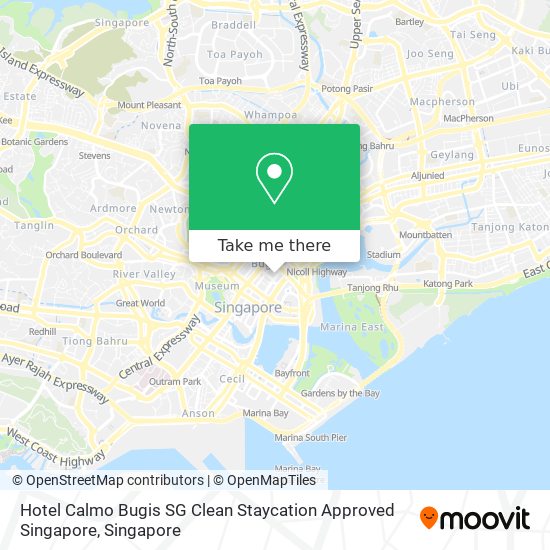 Hotel Calmo Bugis SG Clean Staycation Approved Singapore map