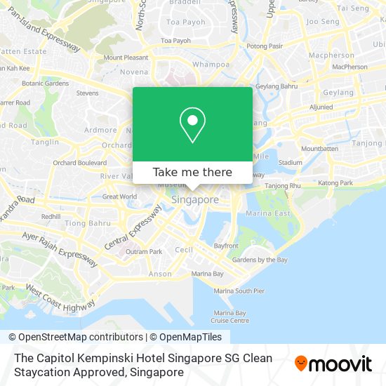 The Capitol Kempinski Hotel Singapore SG Clean Staycation Approved map