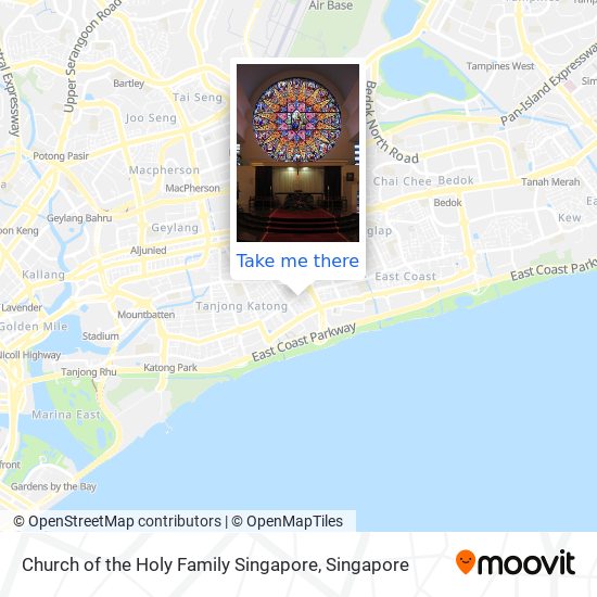 Church of the Holy Family Singapore map