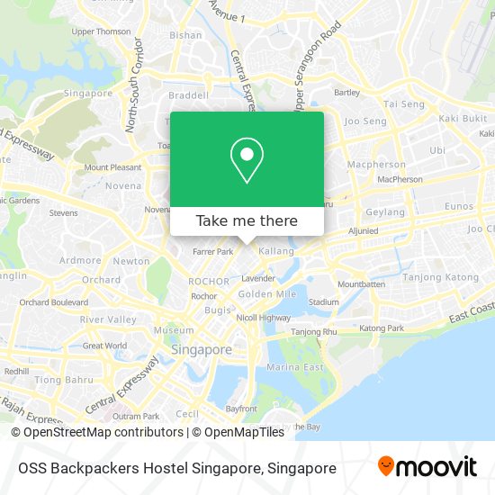 OSS Backpackers Hostel Singapore map