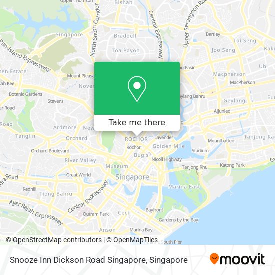 Snooze Inn Dickson Road Singapore map