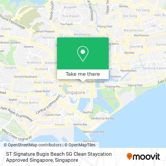ST Signature Bugis Beach SG Clean Staycation Approved Singapore map