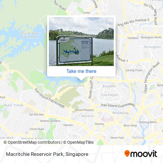 Macritchie Reservoir Park map
