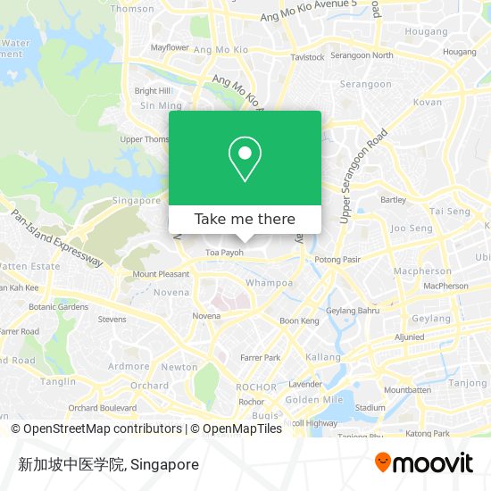 新加坡中医学院地图