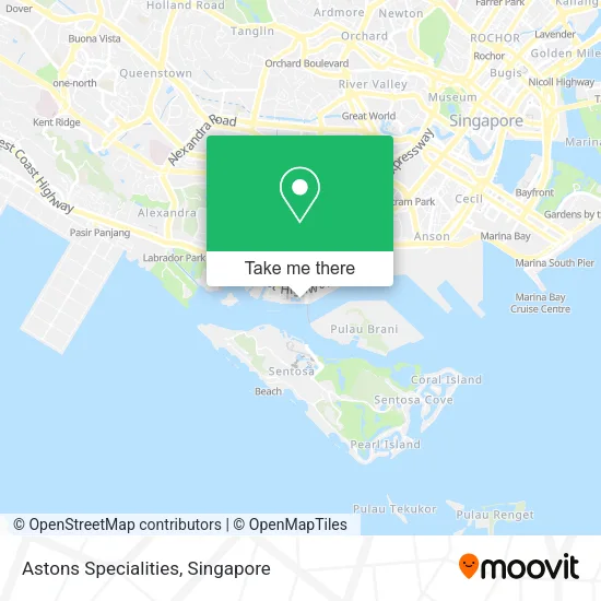 Astons Specialities map