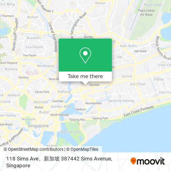 118 Sims Ave、新加坡 387442 Sims Avenue地图