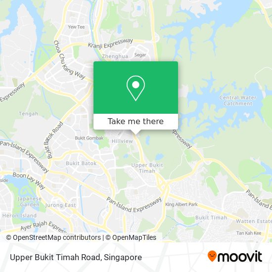 Upper Bukit Timah Road map