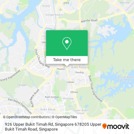 926 Upper Bukit Timah Rd, Singapore 678205 Upper Bukit Timah Road map