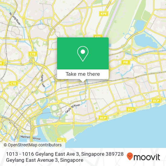 1013 - 1016 Geylang East Ave 3, Singapore 389728 Geylang East Avenue 3地图