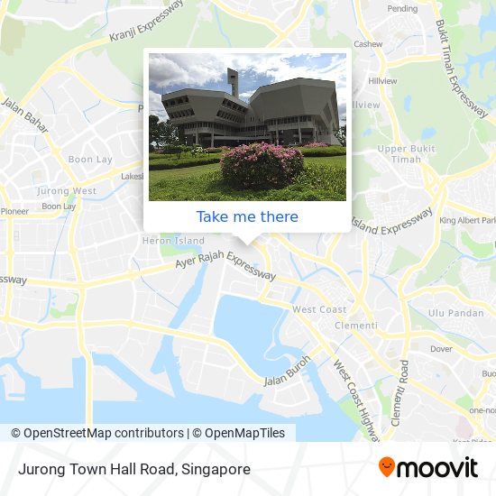 Jurong Town Hall Road map