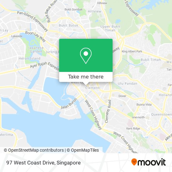 97 West Coast Drive map