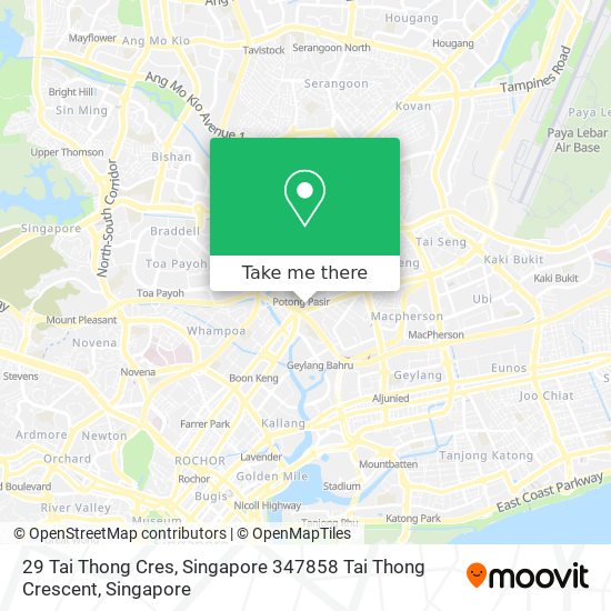 29 Tai Thong Cres, Singapore 347858 Tai Thong Crescent map